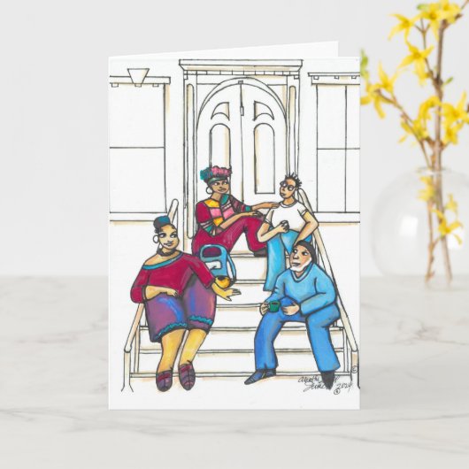 Stoop Stories Wenskaart (Blank 5x7) Kaart (Gele Bloem)