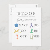 STOOP - voedt het binnenste belangrijke Briefkaart (Voorkant / Achterkant)