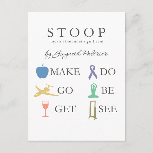 STOOP - voedt het binnenste belangrijke Briefkaart (Voorkant)