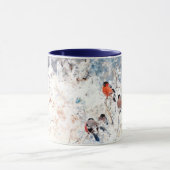 Stoopendaal - Bullfinches, kunstschilderij Mok (Midden)