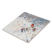 Stoopendaal - Bullfinches, kunstschilderij Tegeltje (Zijkant)