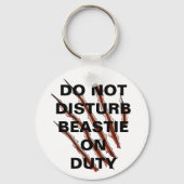 Stoor Beastie Button niet Sleutelhanger (Voorkant)