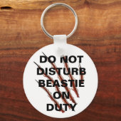 Stoor Beastie Button niet Sleutelhanger (Voorkant)