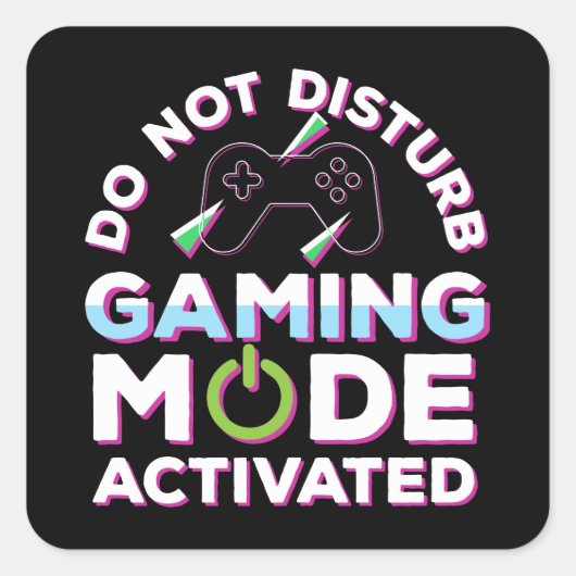 Stoor de gamemodus niet actief vierkante sticker (Voorkant)