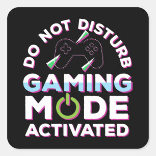 Stoor de gamemodus niet actief vierkante sticker