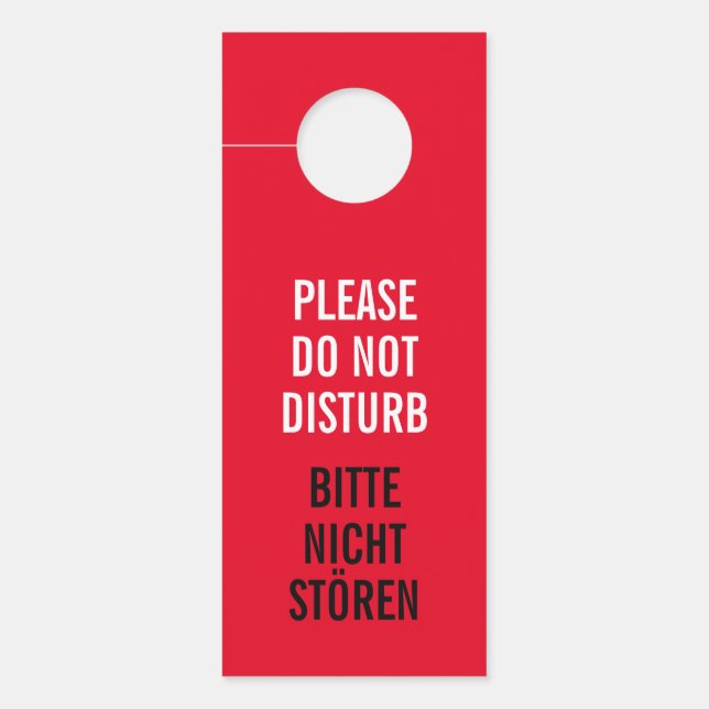 Stoor de kamer niet en maak ze schoon. deurhanger (Voorkant)