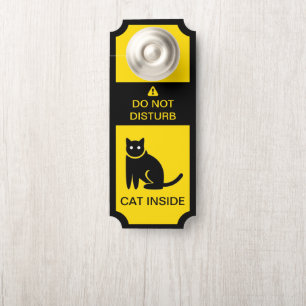 Stoor de kat niet van binnen deurhanger