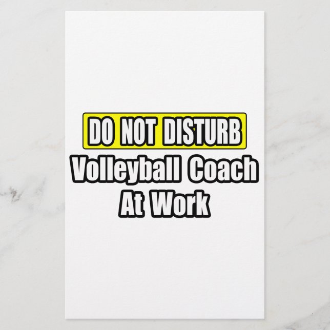 Stoor de Volleybalcoach niet op het werk (Voorkant)