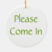 Stoor/kom niet in de kleerhanger keramisch ornament (Achterkant)