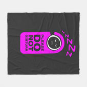 Stoor Mijn Slaap Niet Fleece Deken (Voorkant (Horizontaal))