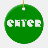 Stoor niet/ga geen portierkaneel in keramisch ornament (Achterkant)