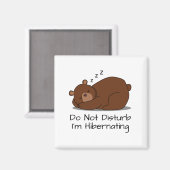 Stoor niet het grappige slapende Beer Magnet (Voorkant / Achterkant)