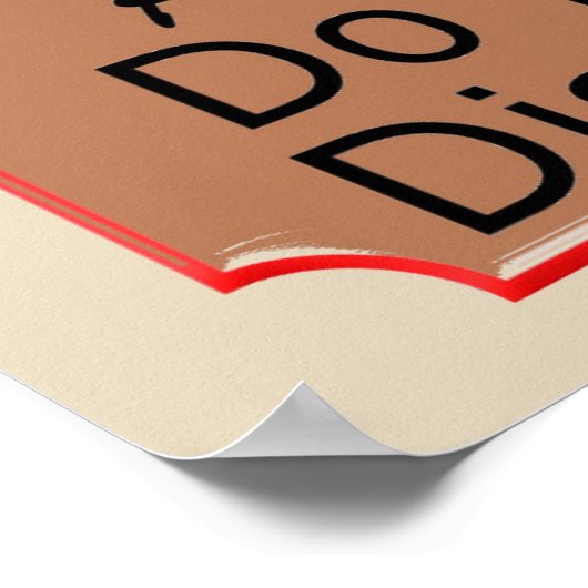 Stoor niet poster (Hoek)