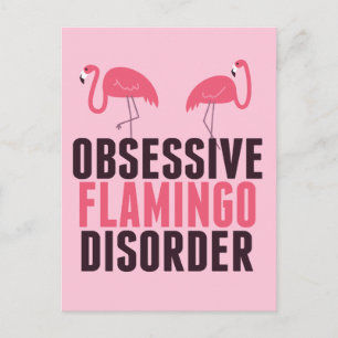Stoornis met obsessief Flamingo Briefkaart