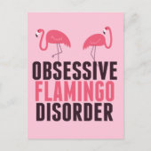 Stoornis met obsessief Flamingo Briefkaart (Voorkant)