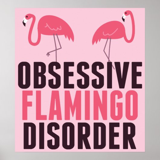 Stoornis met obsessief Flamingo Poster (Voorkant)
