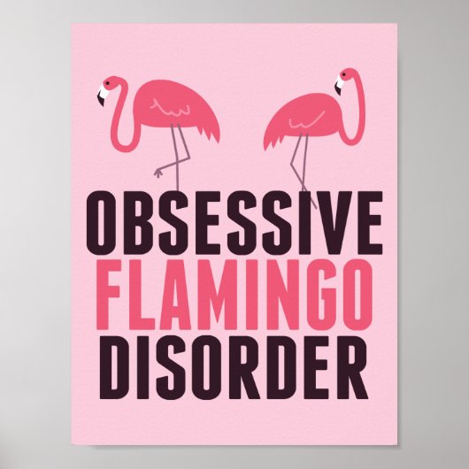 Stoornis met obsessief Flamingo Poster (Voorkant)