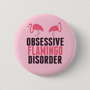 Stoornis met obsessief Flamingo Ronde Button 5,7 Cm