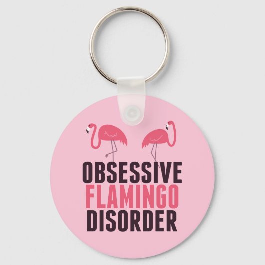 Stoornis met obsessief Flamingo Sleutelhanger (Voorkant)