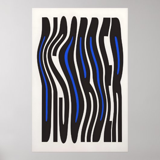 Stoornis Typografie Print Moderne Bauhaus Optische (Voorkant)