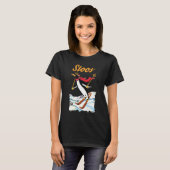 Stoos Penguin Skier Retro Reizen T-Shirt (Voorkant volledig)