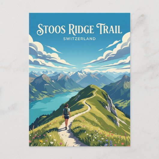 Stoos Zwitserland Briefkaart (Voorkant)