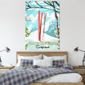 Stoos Zwitserland Canvas afdrukken (Insitu (Slaapkamer))