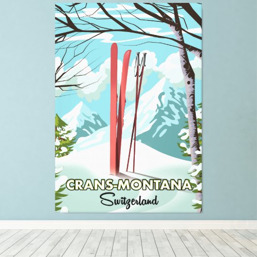 Stoos Zwitserland Canvas afdrukken (Insitu (Houten vloer))