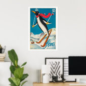 Stoos Zwitserland Vintage Skiposter Poster (Thuiskantoor)