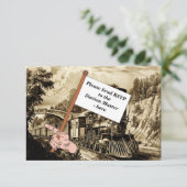  stootreis Man op zaterdag RSVP-kaart RSVP Kaartje (Staand voorkant)