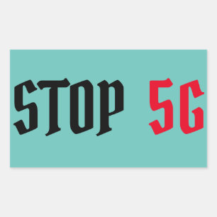 Stop 5G Rechthoekige Sticker
