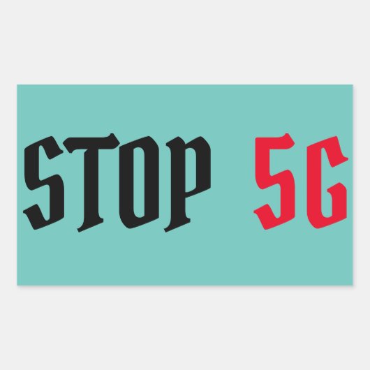 Stop 5G Rechthoekige Sticker (Voorkant)