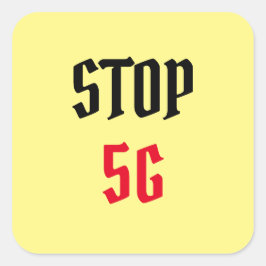 Stop 5G Vierkante Sticker