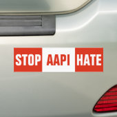 Stop AAPI Asian Hate Bumpersticker (Op auto)