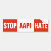 Stop AAPI Asian Hate Bumpersticker (Voorkant)
