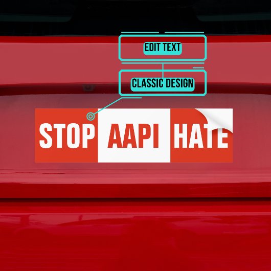 Stop AAPI Asian Hate Bumpersticker
