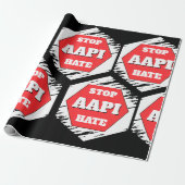 Stop AAPI Haat Rechthoekig Cadeaupapier (Uitgerold)