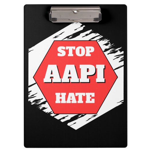 Stop AAPI Haat Rechthoekig Klembord (Voorkant)