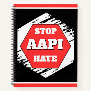 Stop AAPI Haat Rechthoekig Notitieboek