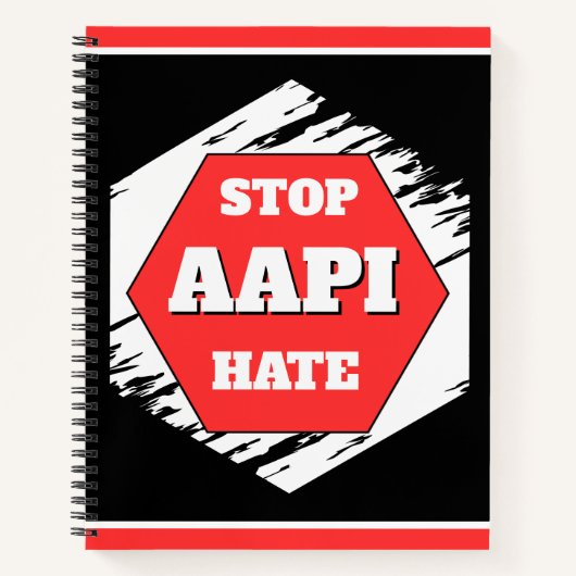 Stop AAPI Haat Rechthoekig Notitieboek (Voorkant)