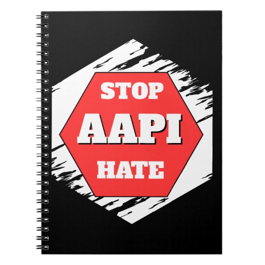Stop AAPI Haat Rechthoekig Notitieboek (Voorkant)