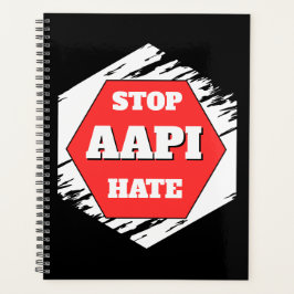 Stop AAPI Haat Rechthoekig Planner