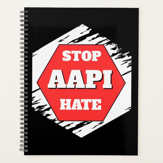 Stop AAPI Haat Rechthoekig Planner (Voorkant)