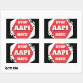 Stop AAPI Haat Rechthoekig Rechthoekige Sticker (Vel)