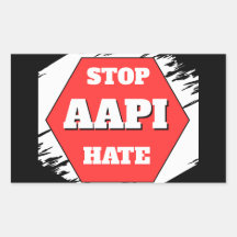 Stop AAPI Haat Rechthoekig