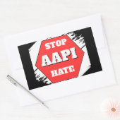 Stop AAPI Haat Rechthoekig Rechthoekige Sticker (Envelop)