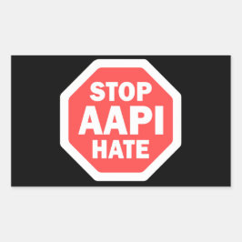Stop AAPI Haat Rechthoekig Rechthoekige Sticker