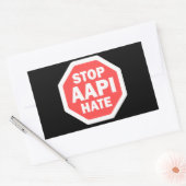 Stop AAPI Haat Rechthoekig Rechthoekige Sticker (Envelop)