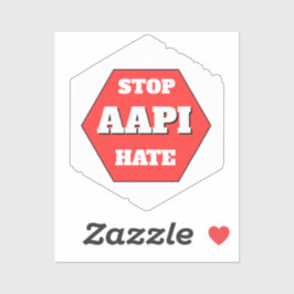 Stop AAPI Haat Rechthoekig Sticker