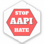 Stop AAPI Haat Rechthoekig Sticker (Voorkant)